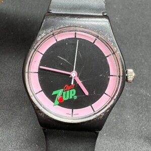 Vintage 1980's Advertising Watch- 7UP -Needs Battery